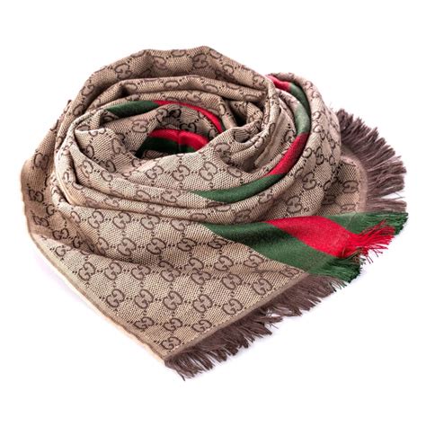 gucci scarf gg web|Gucci wool scarf women's.